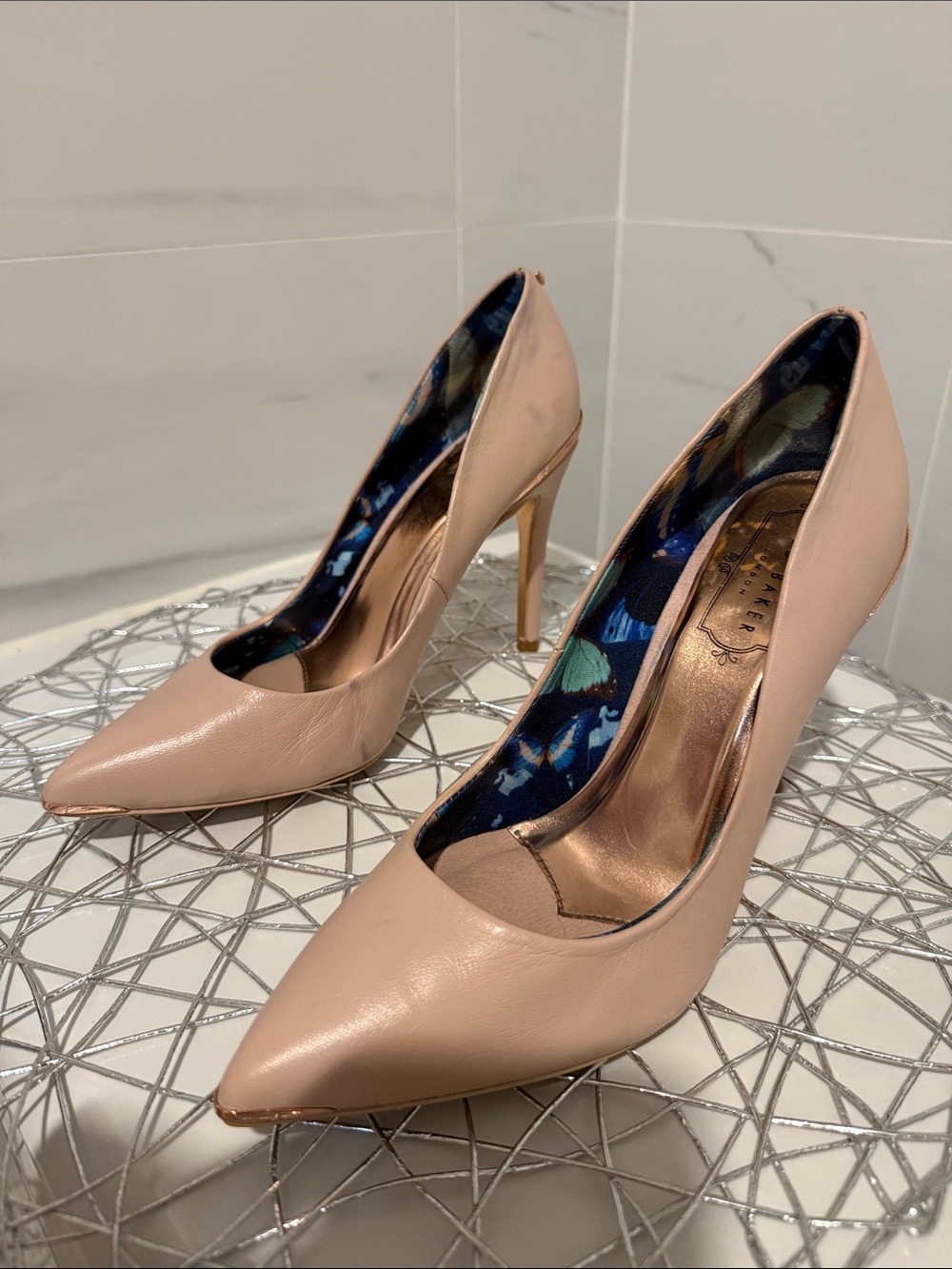 Ted Baker Kawwa Leather Heels in Rose Size 6.5 - Picture 4 of 14